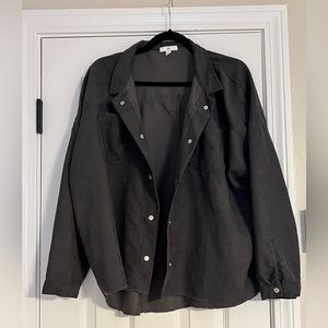 Grey corduroy shacket size small